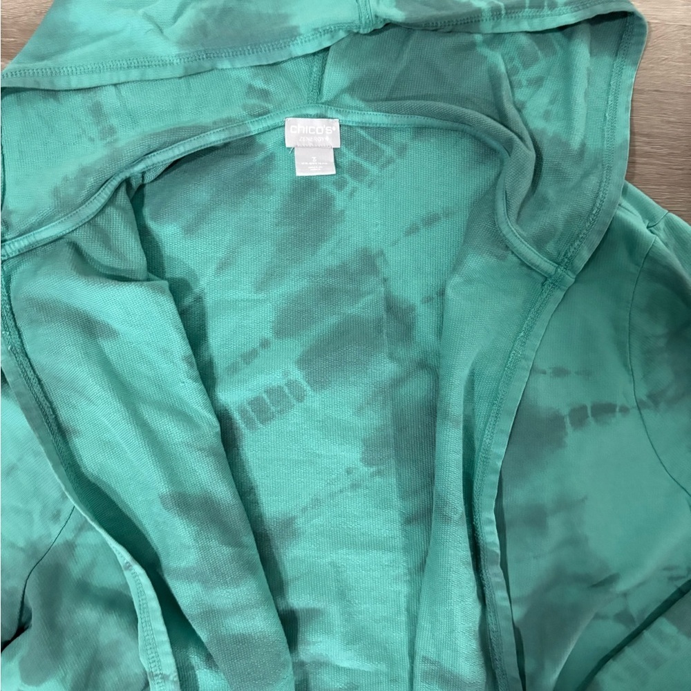 Green Tie-Dye Hooded Jacket - Picture 3 of 7